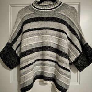 Pink Lily Striped Oversized Sweater sz small